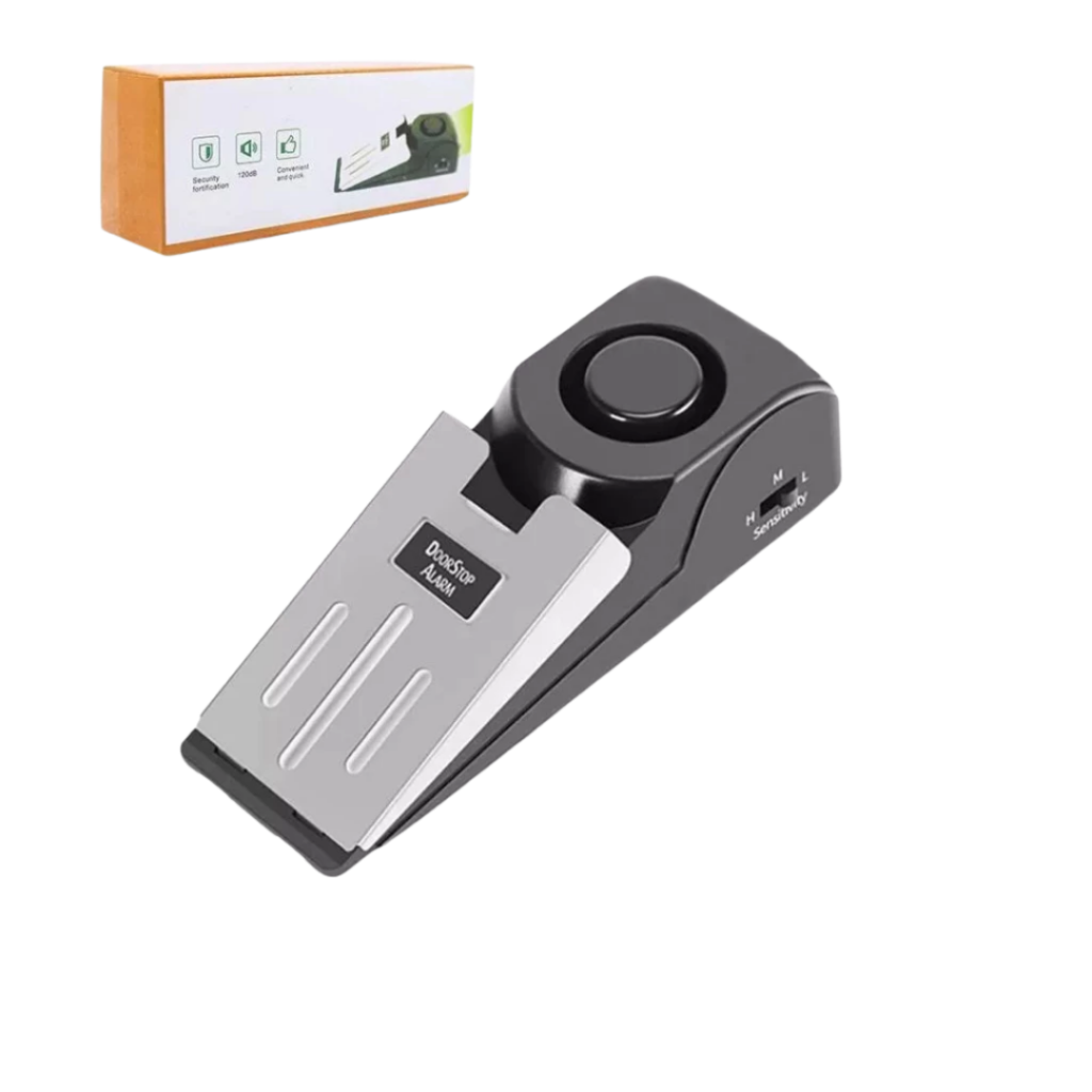 Alarme porta inteligente com sensor sonoro anti roubo tipo cunha