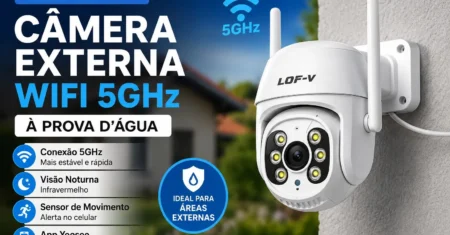 Câmera Externa 5G à Prova D’Água IP WiFi 5GHz Vale a Pena? Review Completo com App Yoosee