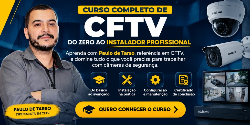 Câmera de Segurança Wi-Fi Intelbras para monitoramento residencial, com diferentes modelos para ambientes internos e externos e recursos de acompanhamento das imagens pelo smartphone.